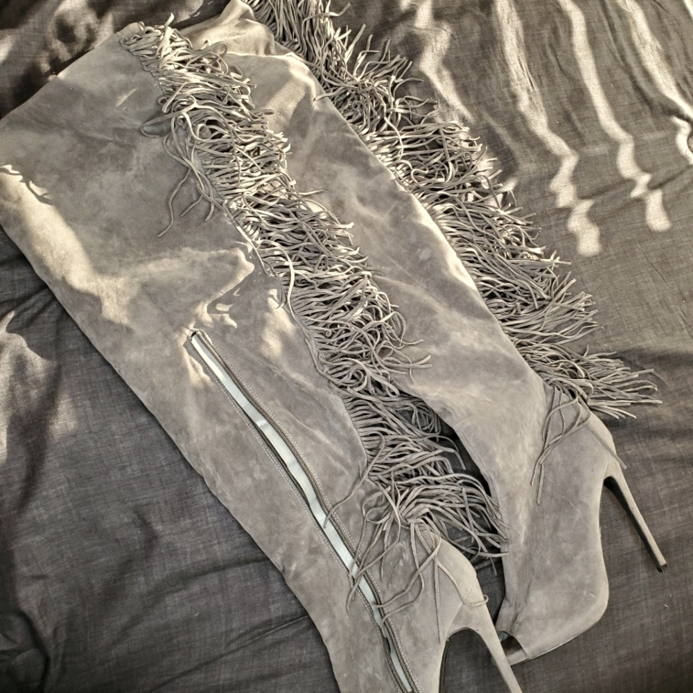 Fringe Thigh Boots